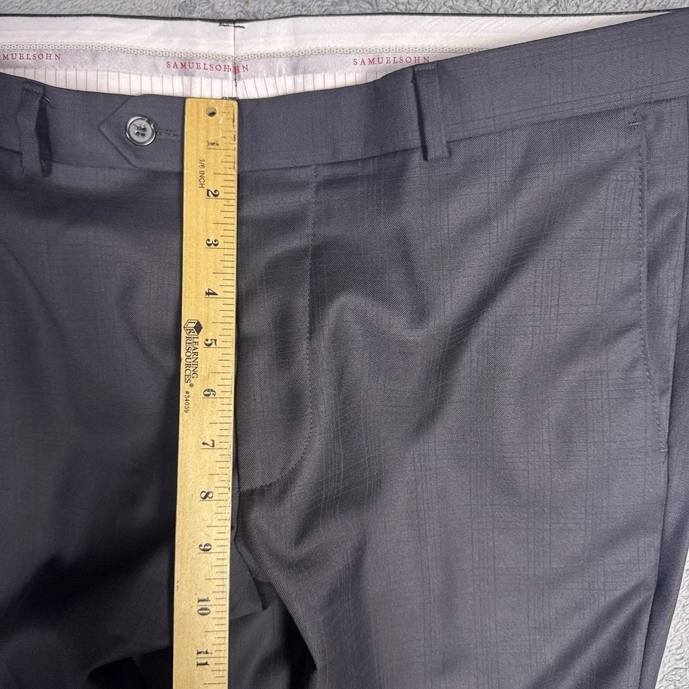 Samuelsohn Suit Mens 44R 36x29 Loro Piana Wool Super 130s Bennett 2 Piece Plaid